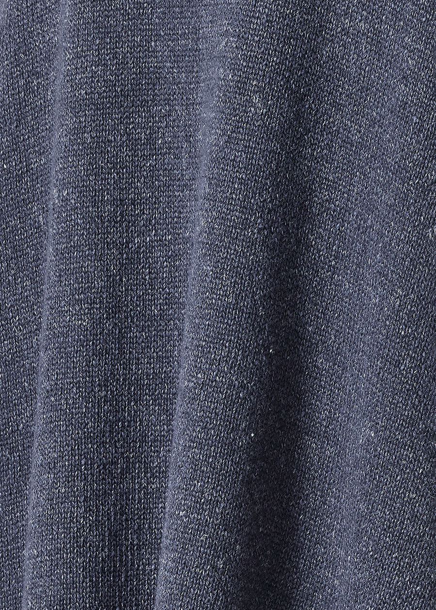 cotton linen mix sleeveless a-line v-neck - mid plus