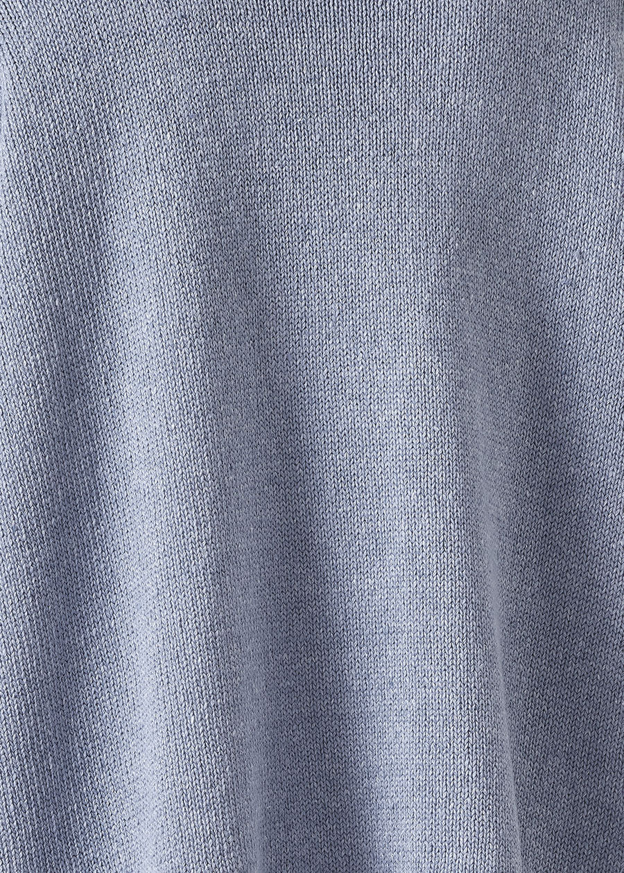 cotton linen mix v-neck cardigan - mid