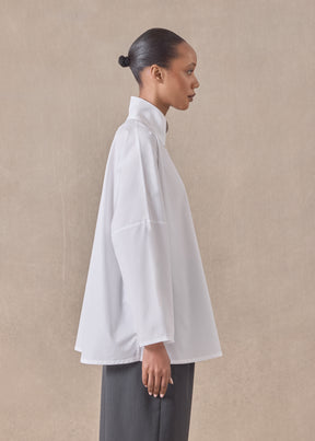 cotton chinese imperial shirt with chinese collar - long