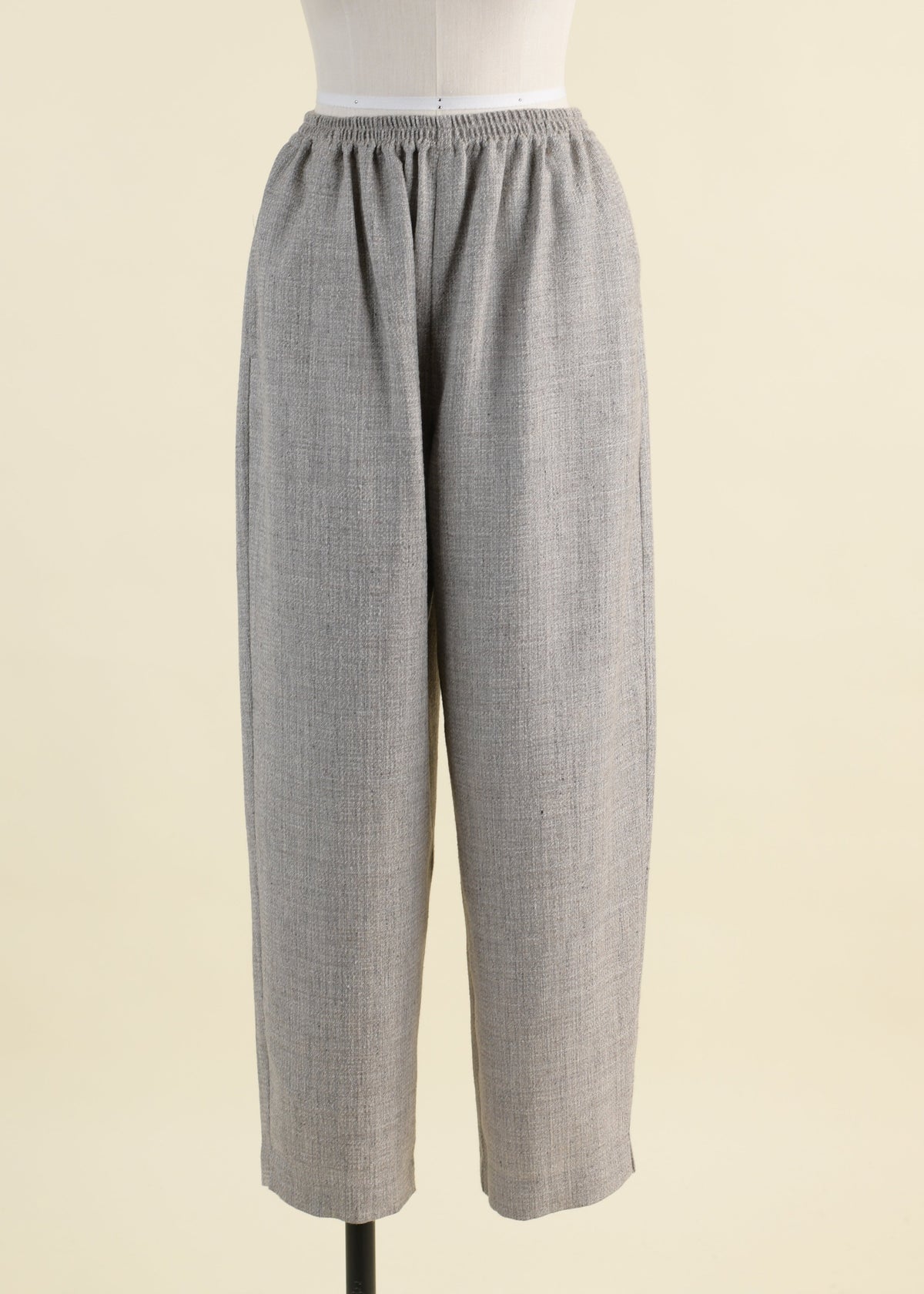 alpaca mix longer japanese trouser with ankle slits