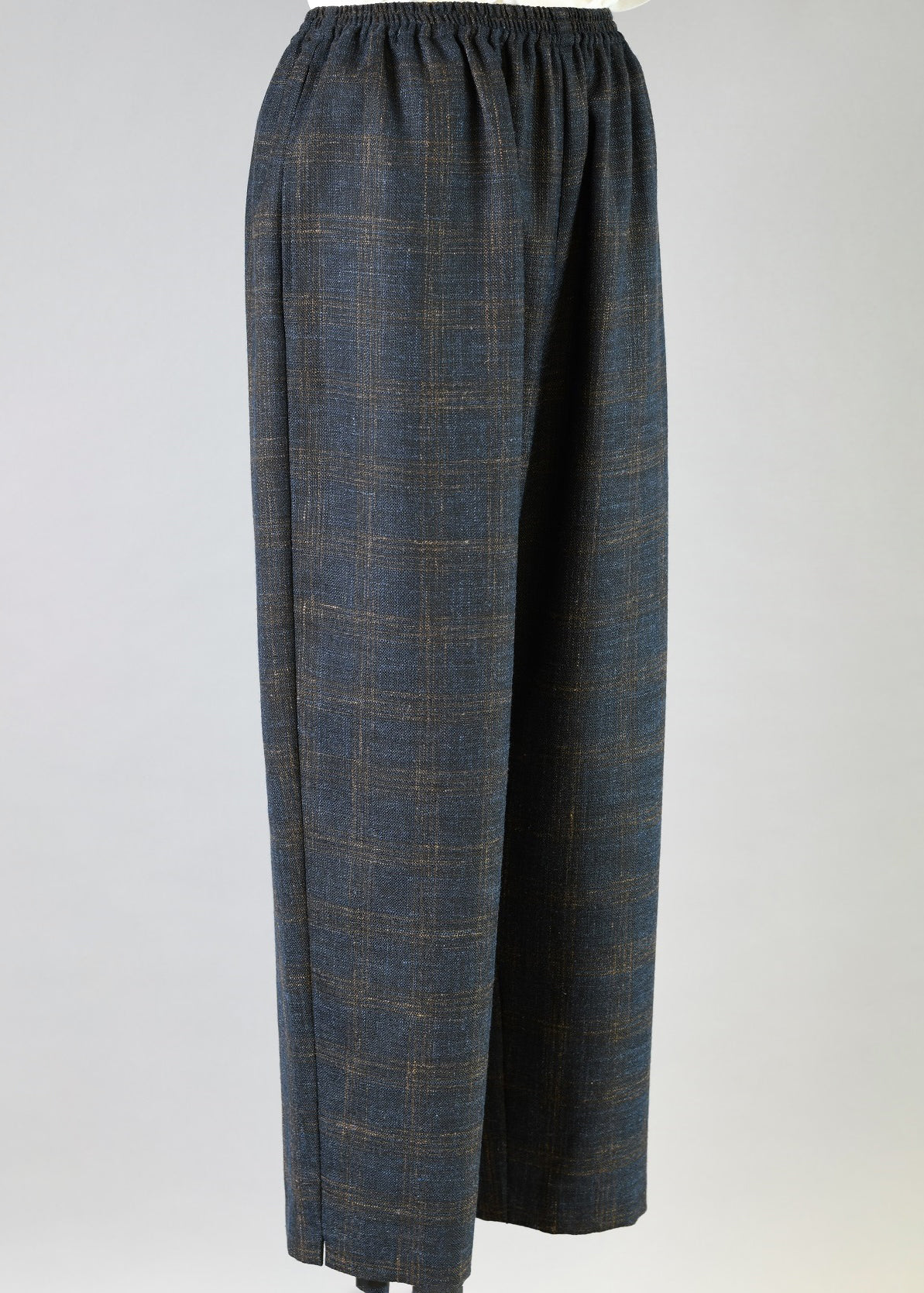 alpaca mix longer japanese trousers with ankle slits