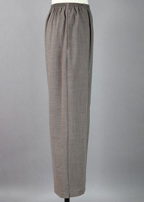 wool longer japanese trousers with front seam stitch detail