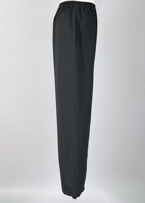 wool slimmer regular trousers with front seam stitch detail