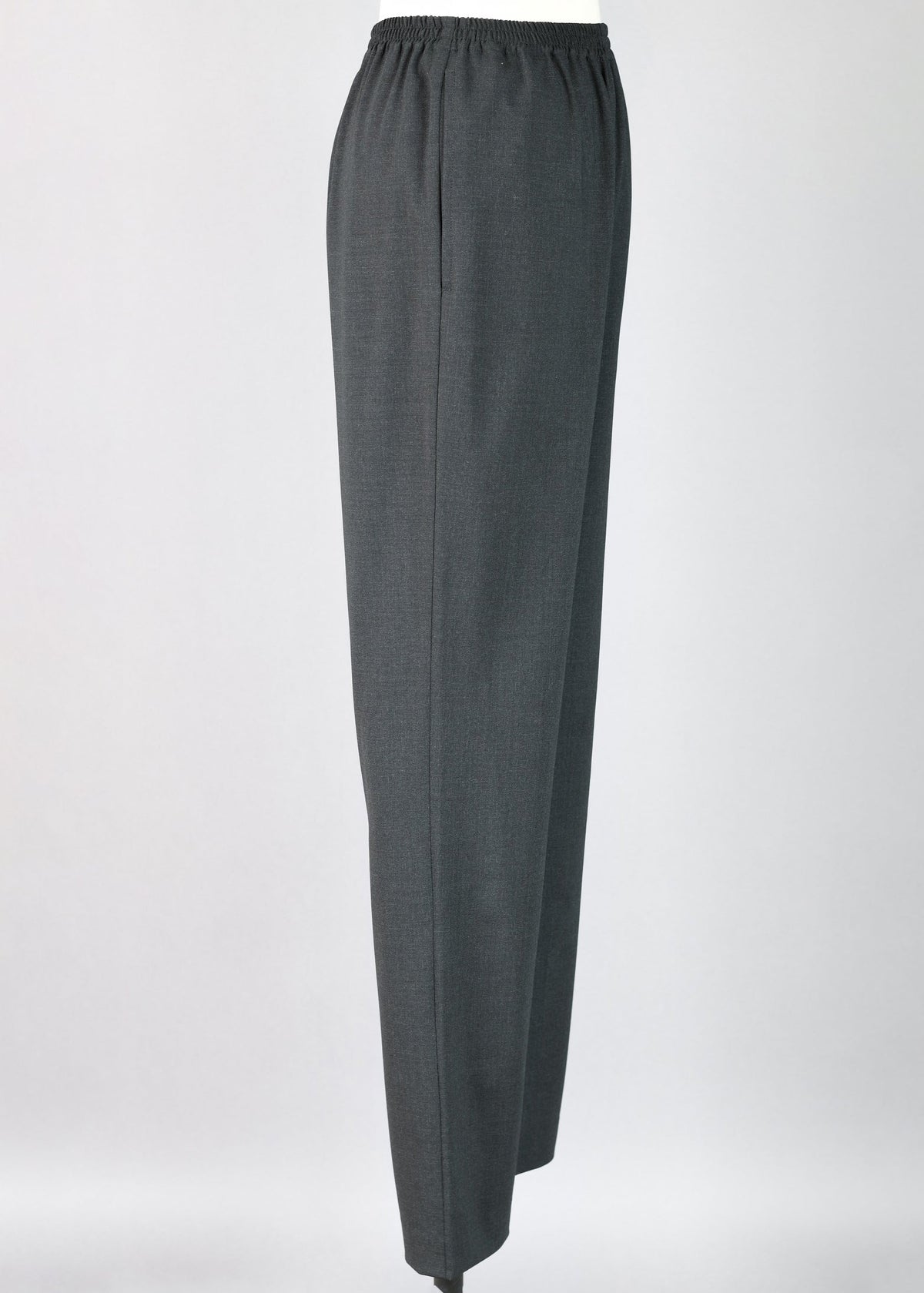 wool slimmer regular trousers with front seam stitch detail