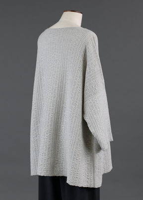 cashmere square 3/4 sleeve top - long