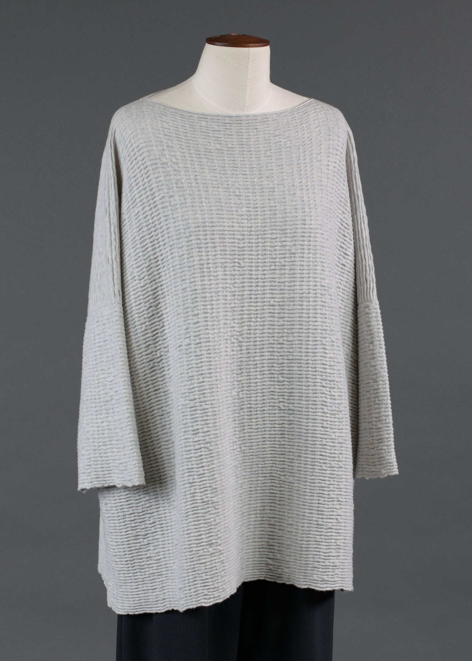 cashmere square 3/4 sleeve top - long