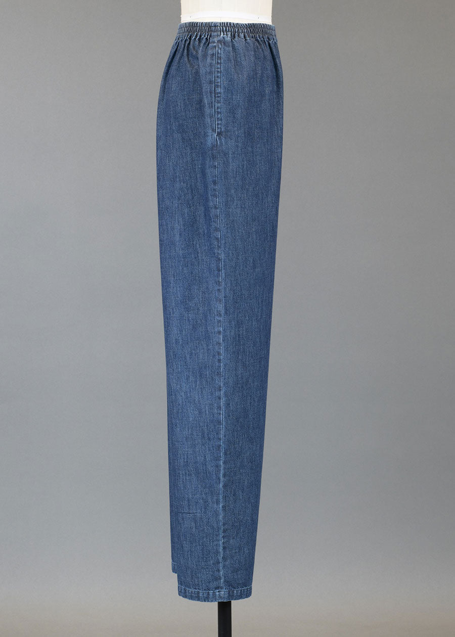 cotton denim regular trouser