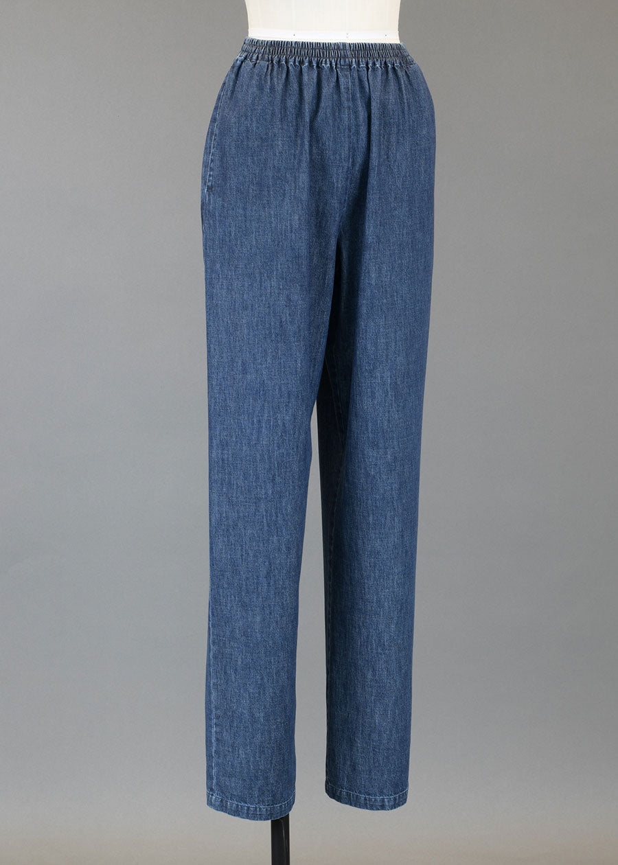 cotton denim regular trouser