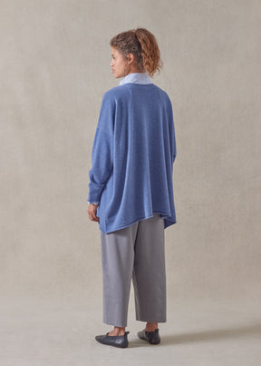 cashmere a-line bateau neck sweater - long