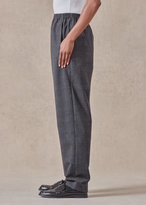 wool linen side insert tapered regular trouser