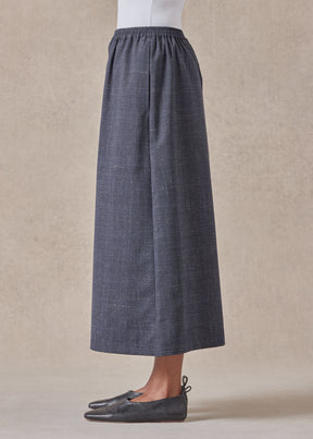 wool linen flared culotte