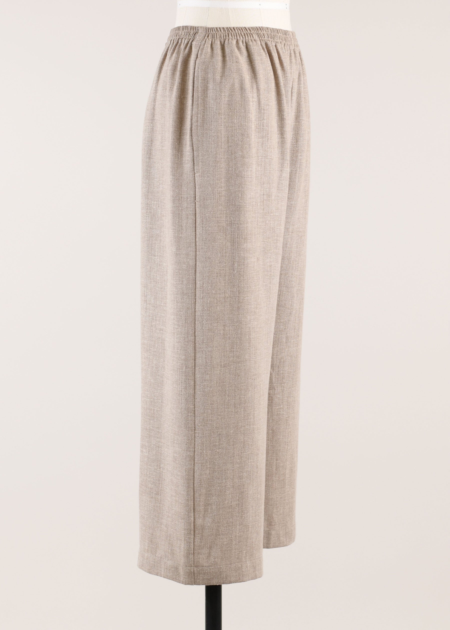 linen mix cropped trouser