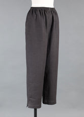 linen longer japanese trouser with ankle slits