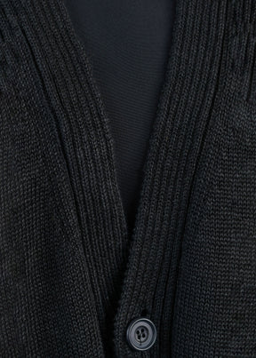 wide v neck cardigan - long