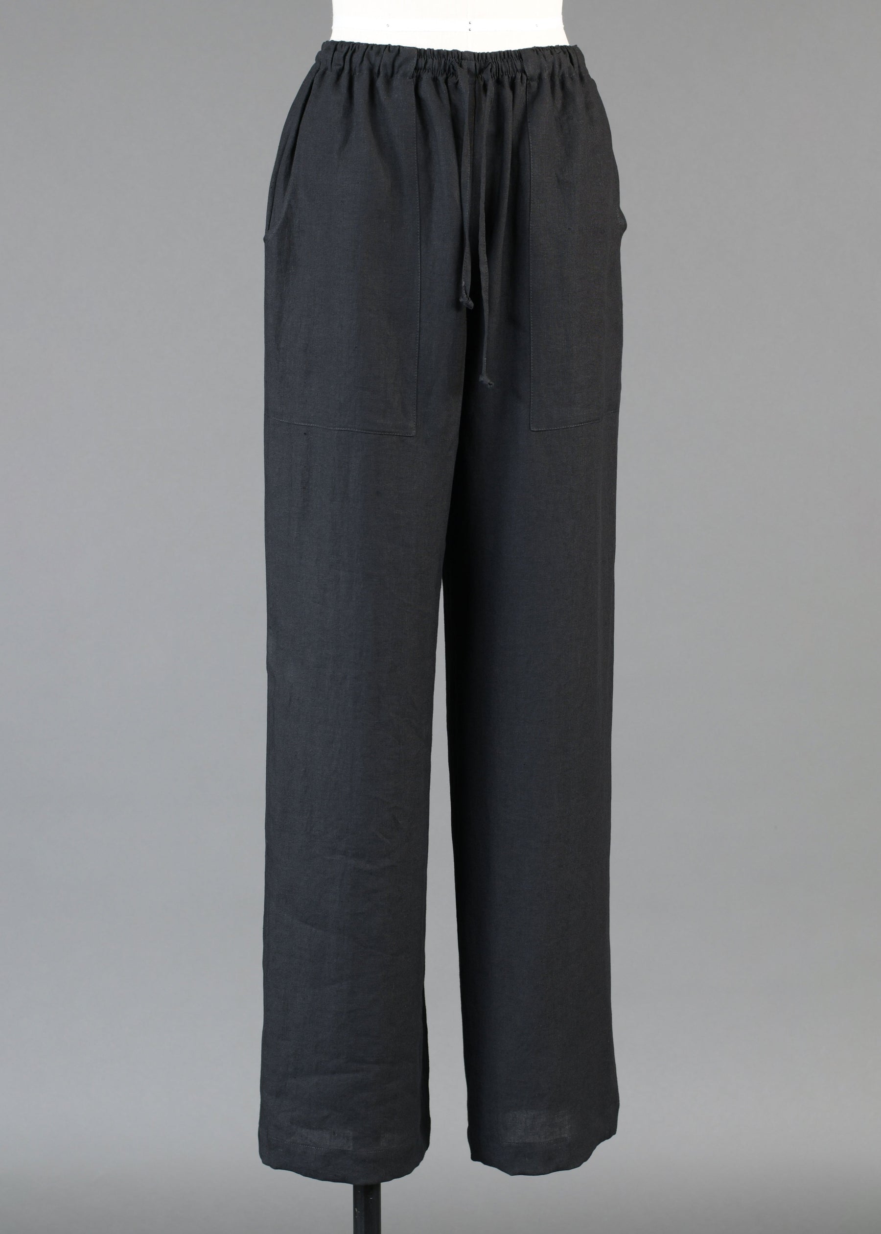 linen patchpocket drawstring trouser