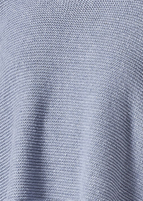 cotton linen mix  bateau neck sweater - mid plus