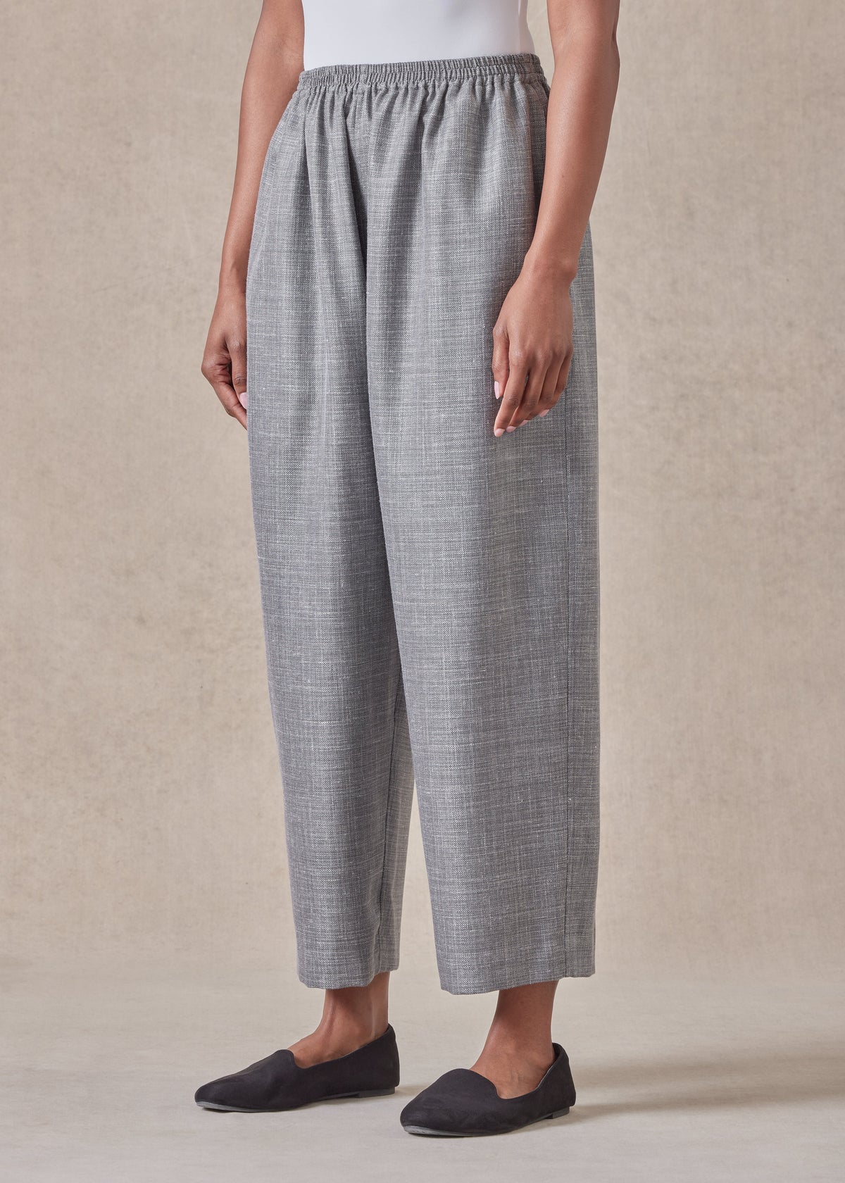 silk linen wool mix  japanese trouser