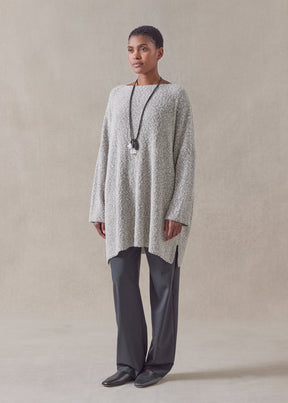 cotton square sweater - long