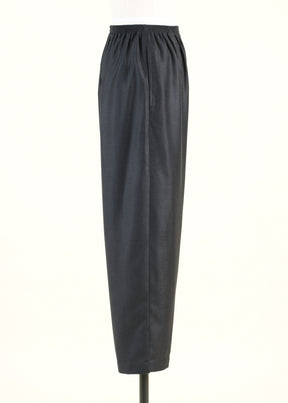 wool silk mix longer japanese trouser with ankle slits