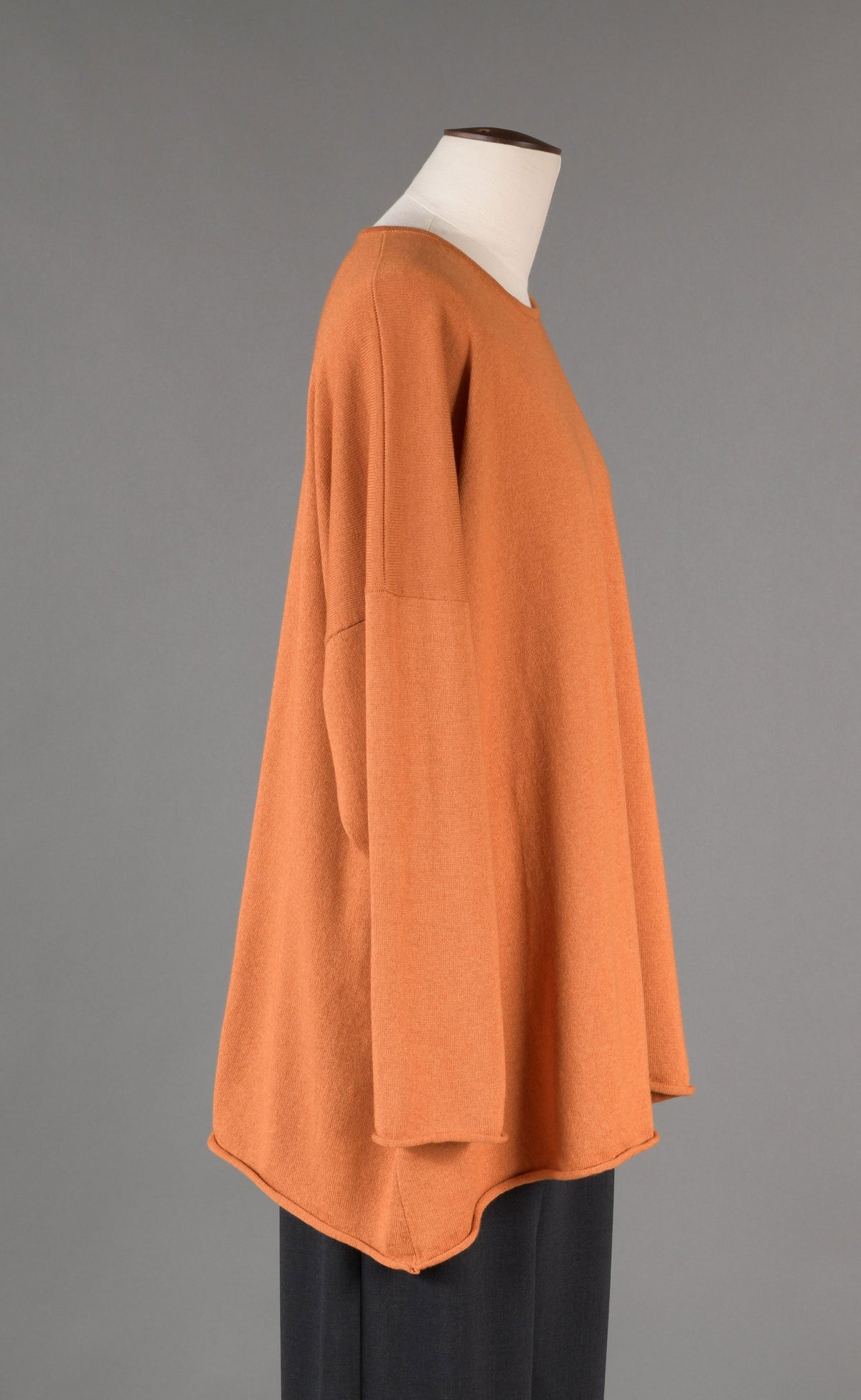 a-line bateau neck sweater - long