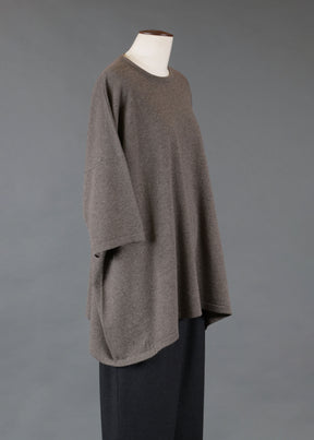 cashmere angle-to-front round neck t-shirt - long