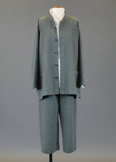 wide mandarin jacket - long