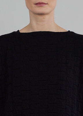 small square 3/4 sleeve sweater - mid plus