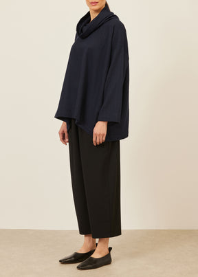 cotton wide a-line monks top - long