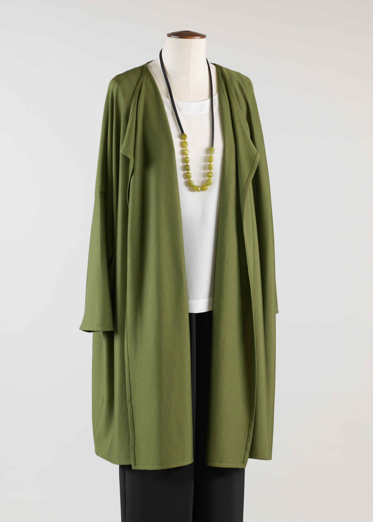 cashmere silk mix extra wide slim sleeve jacket - long plus