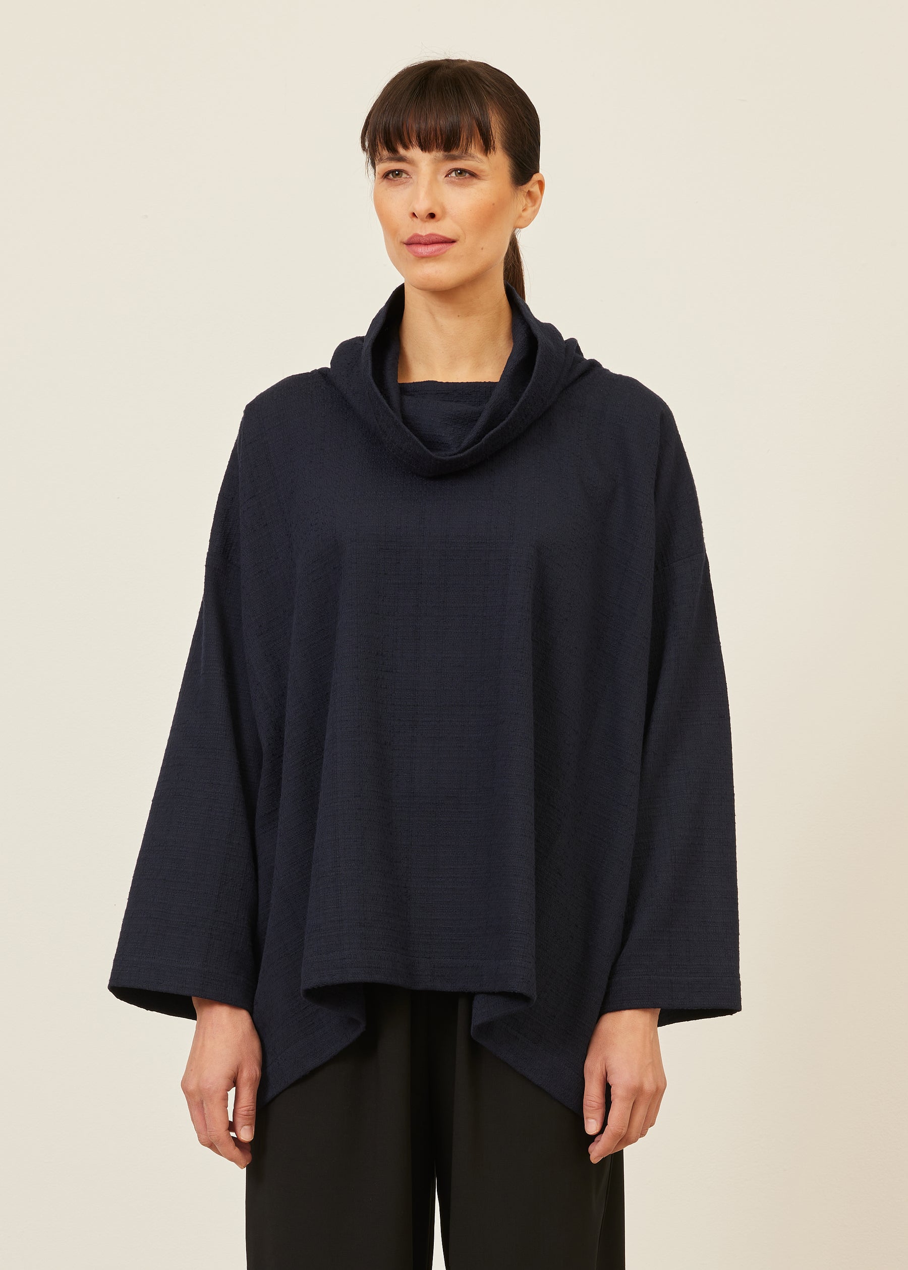 wide a-line monks top - long