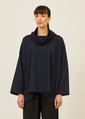 cotton wide a-line monks top - long