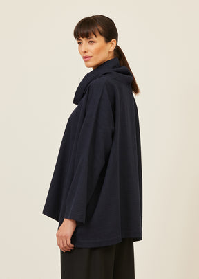 cotton wide a-line monks top - long