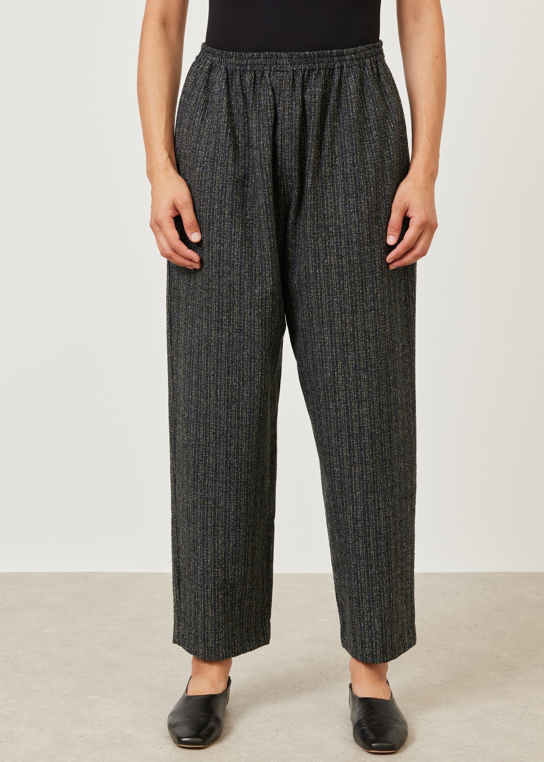 wool silk mix longer japanese trouser