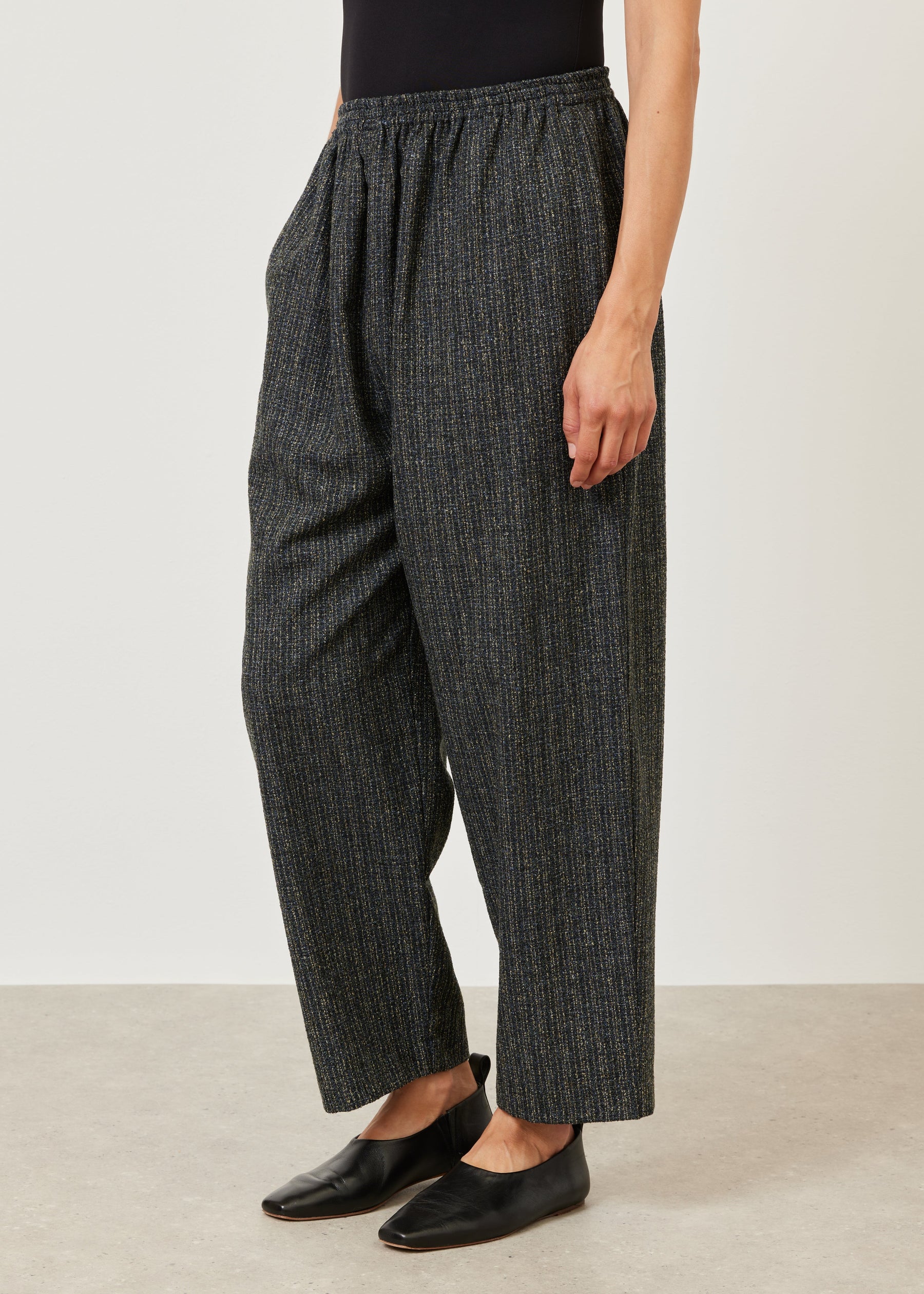 wool silk mix longer japanese trouser