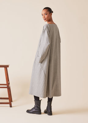 wool cashmere mix Caucasus scoop neck dress