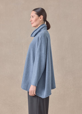 cashmere knitted wide a-line monks top - mid plus