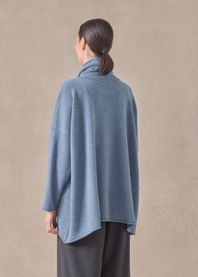 cashmere knitted wide a-line monks top - mid plus