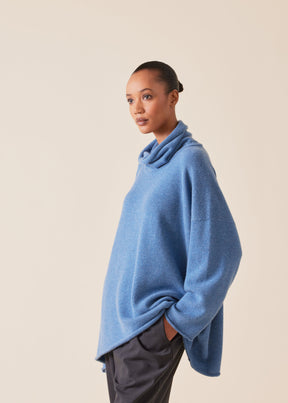 cashmere knitted wide a-line monks top - mid plus