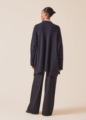 cashmere open cardigan - long