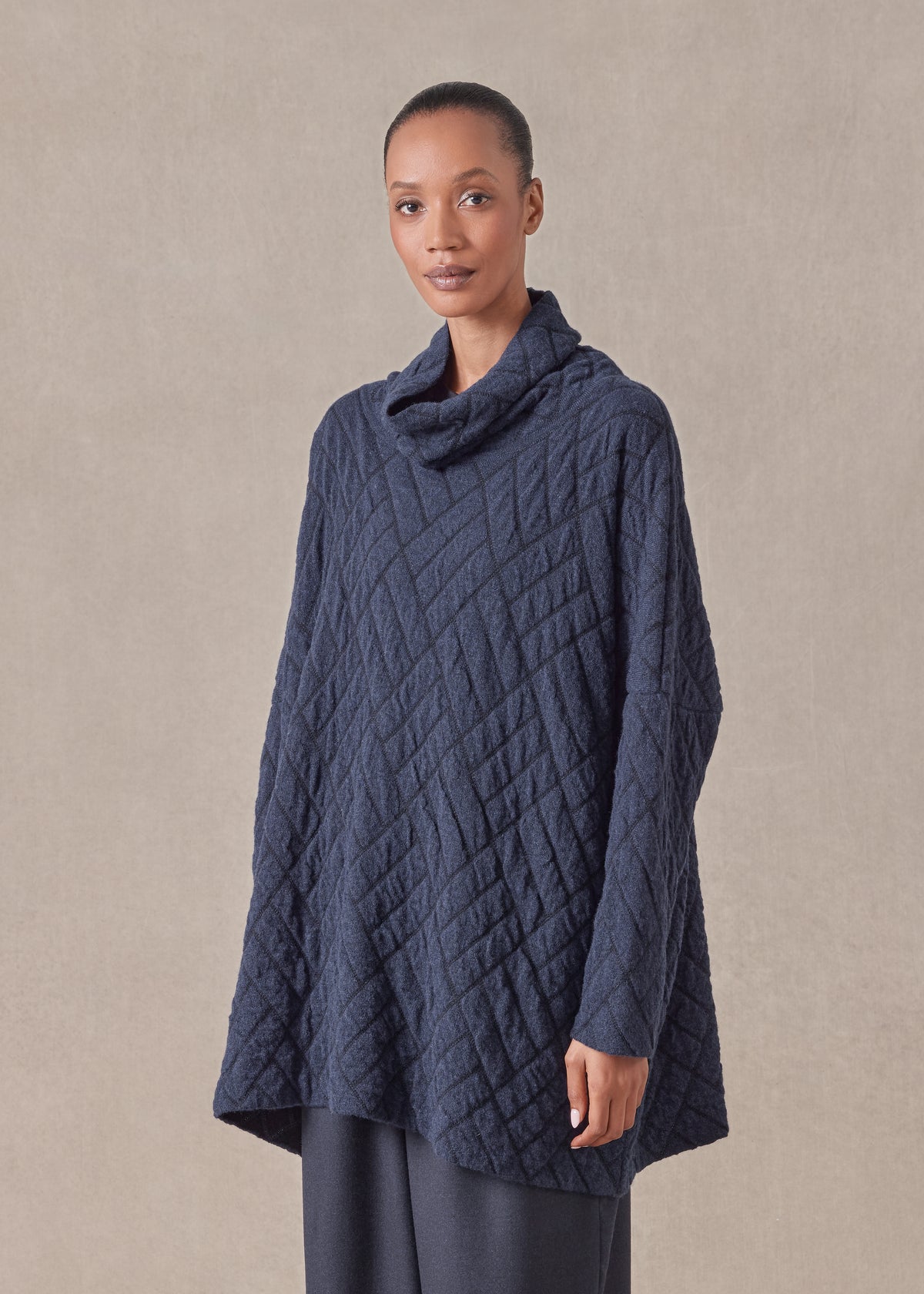 cashmere knitted monks top -  long