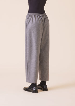 wool cashmere mix longer japanese trouser with ankle slits