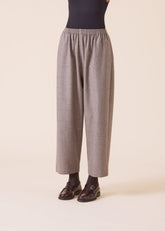 wool cashmere mix longer japanese trouser with ankle slits