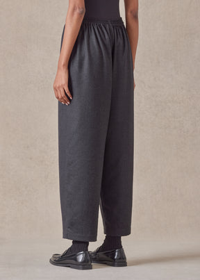 wool longer japanese trouser with ankle slits