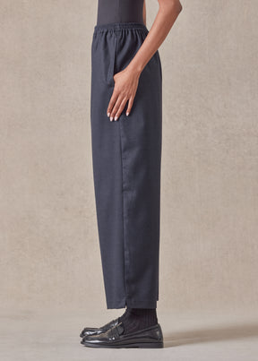 wool longer japanese trouser with ankle slits