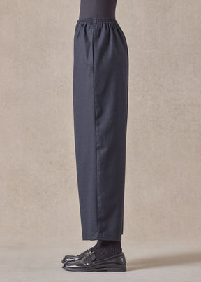 wool longer japanese trouser with ankle slits