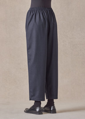 wool longer japanese trouser with ankle slits