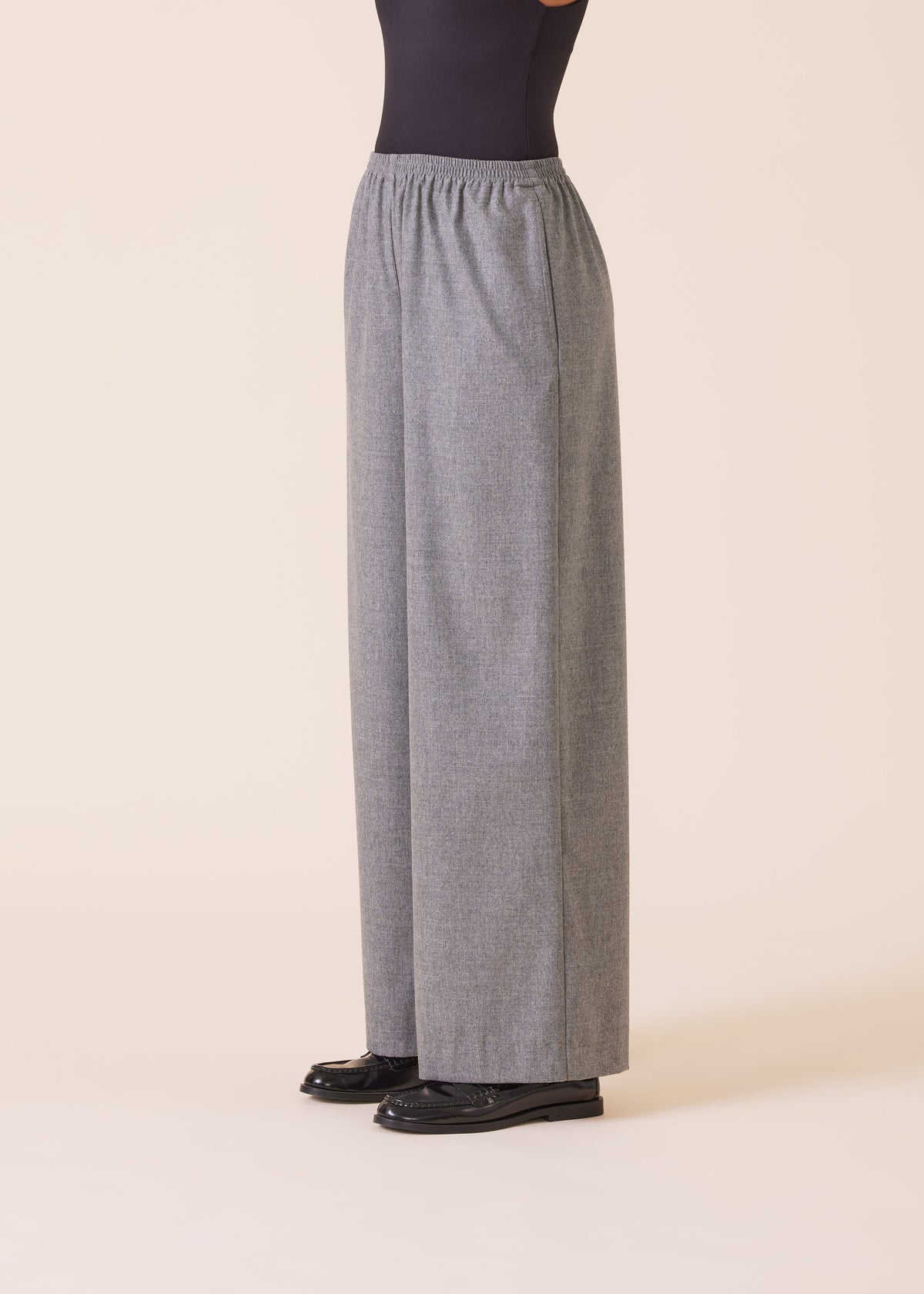 wool cashmere mix flared trouser