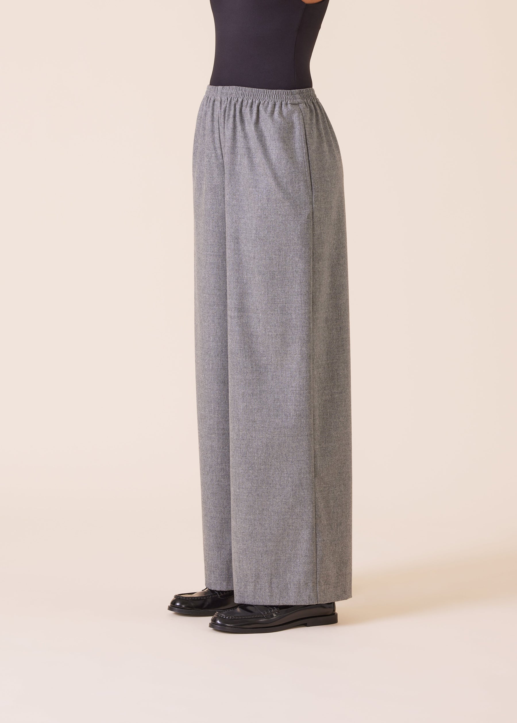 wool cashmere mix flared trouser