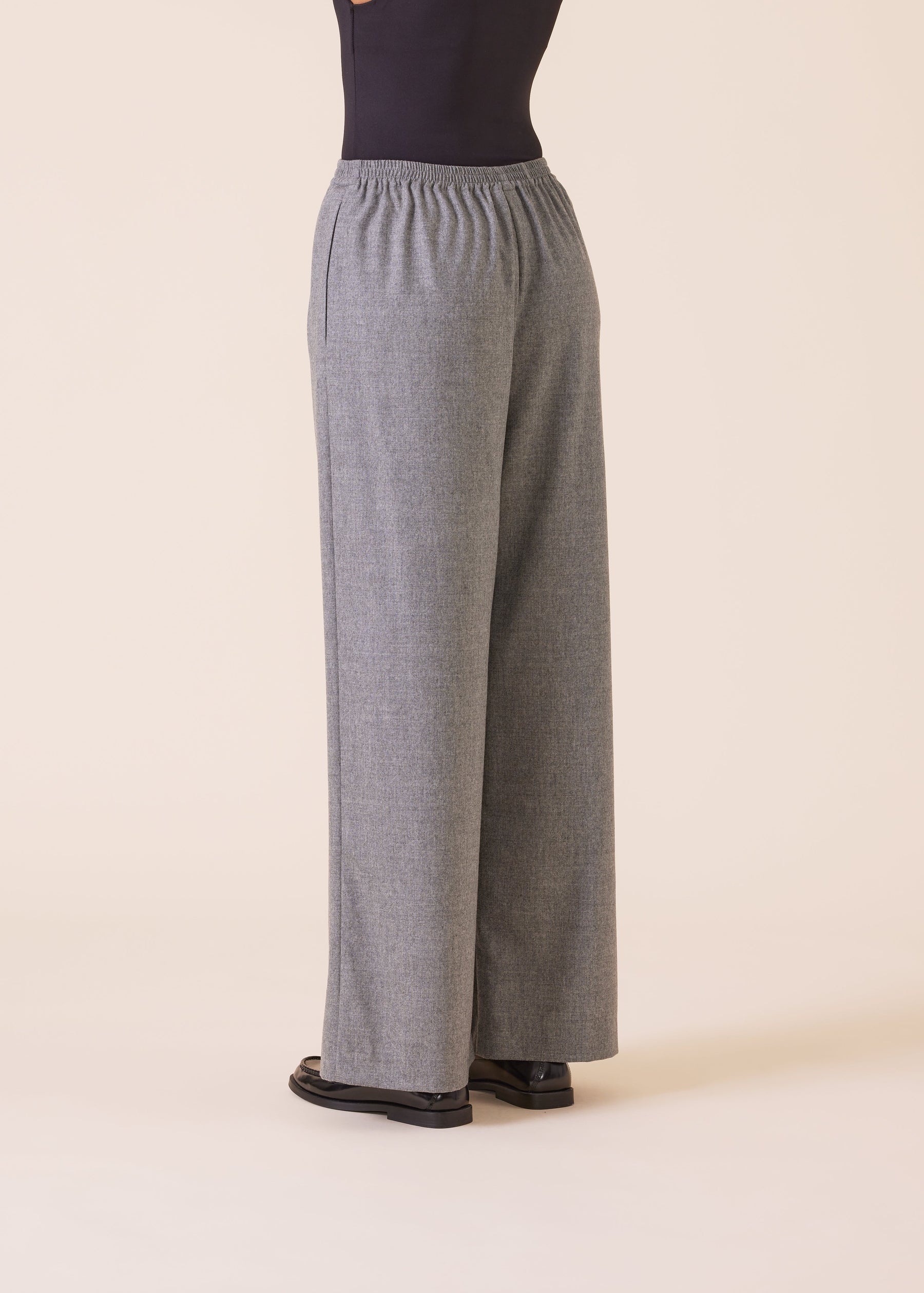 wool cashmere mix flared trouser