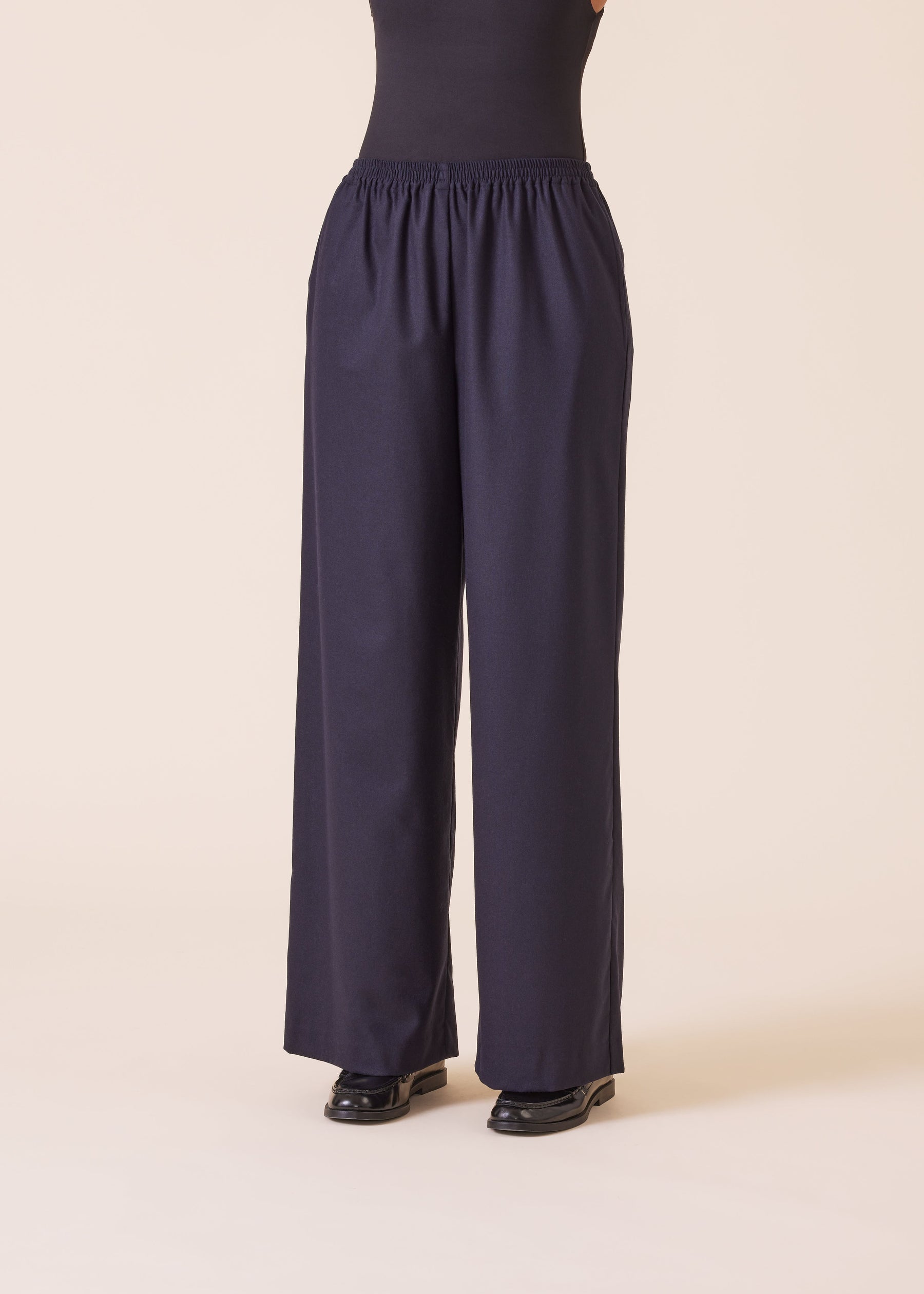 wool cashmere mix flared trouser